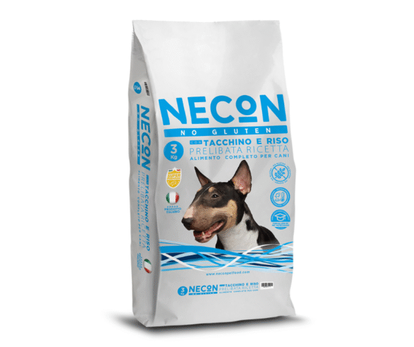 NECON No Gluten Taccino 3 KG. Безглютеновый корм для взрослых собак — Индейка