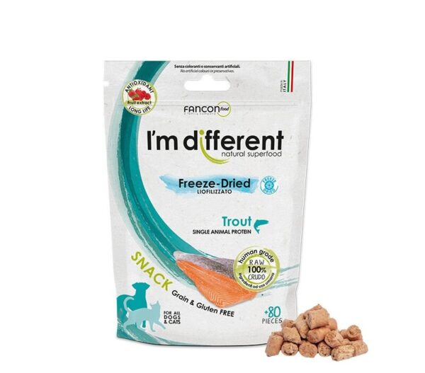 I´m Different Snack BARF - Külmkuivatatud delikatess maiused - Vikerforell