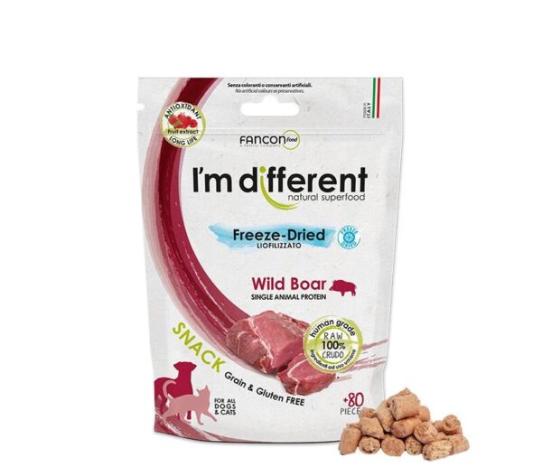 I´m Different Snack  BARF - Külmkuivatatud Delikatess maiused - Metssiga